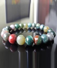 MG1125 Genuine INDIAN Agate Bead Bracelet for Men 10mm Faceted AAA Quality Fancy Beads Bracelet3699848