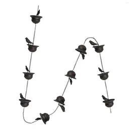 Garden Decorations Bird Rain Chains For Gutters Replacement Downspouts Outside Collector Cups 240cm Backyard Display Roofs Outdoor