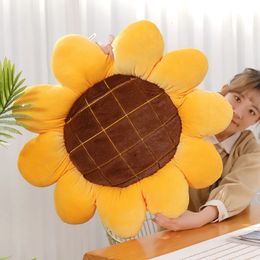 1pc 40cm Stuffed Soft Plant Sunflower Plush Toys Cute Chair Car Plush Cushion Office Nap Pillow Girls Nice Birthday Gift 240429