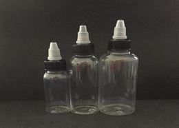 PET Bottle 30pcs 30ml 50ml 60ml 100ml 120ml Cap PET Plastic E Liquid Bottle With Off Caps Dropper Bottles2539987