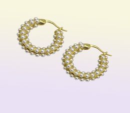 Retro Fashion Wild Pearl Earrings Stud HighEnd GoldPlated Winter Models Trend Niche Design Ins Jewellery Accessories45845755179256