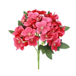 Decorative Flowers Artificial Crabapple Faux Begonia Flower Branch With Stem For Home Wedding Party Decor 35 Head