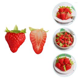 Party Decoration 10 Pcs Artificial Strawberry Home Decor Fruits Model Lifelike Strawberries Toy Pvc Fake