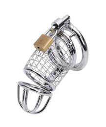 Male Metal Device Stainless Steel Breathable Cock Cage Penis Bondage Lock Sex Toys For Men1645259