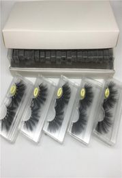 25mm 3D Mink Eyelashes 5D Mink Lashes Packing In Tray Label with Cover Eye Makeup Dramatic Long 25mm Faux Mink Lashes 10 Styles6520798