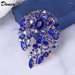 Brooches Donia Jewellery Fashion Colour Large Glass Brooch Christmas Gift Ladies Coat Scarf Accessories Flower