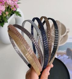 Fashion Woven Thin Edge Hair Hoop Women Vintage Headbands Girls Braided Hairbands bezel Headwear Hair Accessories3463745