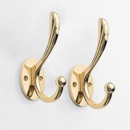 SARIHOSY Wall Hooks Coat Towel Robe for Bathroom Gold Kitchen Hook Clothes Mounted Rack Home Decoration 240428