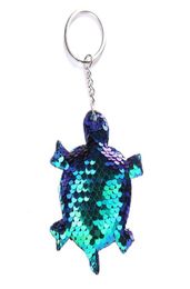 Cute Turtle Shiny Keychain Sequins Key Chain Keychains for Women Cars Bag Accessories Pendant Key Ring porte clef8166778