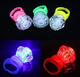 100Pcs LED Children Finger Lights Toys Kids Boys Girls Dazzle Colour Finger Ring Toy Event Party Festival Lantern7166261