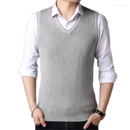 Men's Vests Sleeveless Cardigan Men Sweater Vest Sleveless Mens Sweaters For Knitted Waistcoat