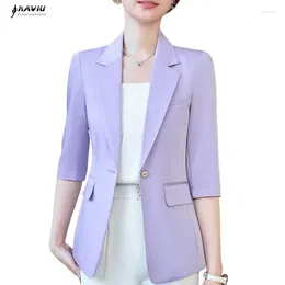 Women's Suits NAVIU Fashion Spring Summer Blazer Women Jackets Half Sleeve Office Ladies Outerwear Work Wear Female Business Clothes Elegant