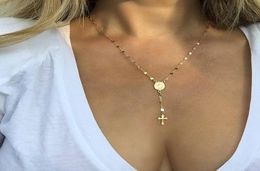 Hot Selling Sparkly Pendant Necklace Long Imitation Chain Rosary 2020 Necklaces Pendants Religious Jewelry7819435