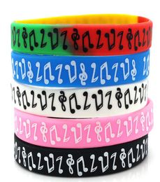 50PC New Design Classic Logo Music Note Silicone Wristband Bracelet for Student Multicolor 9003794