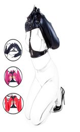 Fetish Erotic Bondage PU Leather Strait Jacket Open Breast Straitjacket Bondage Restraints Harness Adult Sex Toys For Woman Y2003734769