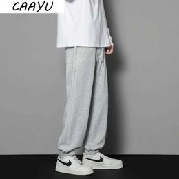 Men's Pants CAAYU Casual Sports Pants Mens 2022 Autumn Loose Gray Pocket Pants Jogging Hombre Fashion Knitted Pants Basketball Sports Pants Mens Sports PantsL2405