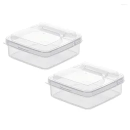 Dinnerware Sets Plastic Butter Box Fridge Storage Containers Clear Cheese Slice Fresh- Keeping Fruit Candy Dried Nuts Snack Dish