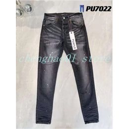 23Ss Men Miri Designer Top Quality Man Long Pants Trousers Streetwear Washed Old Purple Long Hole Regular Denim 360