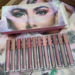 Beauty 12colors Matte Liquid Lipstick Kit Lipgloss Brand Designer Make Up With DHL Lipgloss 12pcsSet8329421