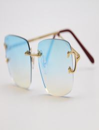 Factory direct T8300816 Rimless New Sunglasses Man or Woman Metal Fashion Accessories Sun glasses Glasses Luxury UV400 Le3509866