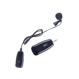 Microphones 2.4G Wireless Microphone Clip-on Lapel Mic Rechargeable Convenient Transmitter Receiver Online Chatting