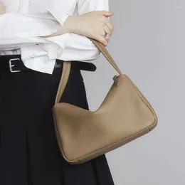 Evening Bags Women's Bag 2024 Trend For Women Shoulder Cow Leather Female Underarm Black Khaki Beige Casual Daily Handbag