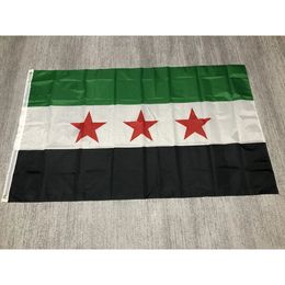 superonezxz flag Syria 90150cm The Syrian Arab Republic three star double penetration polyester Hanging Banner 240416