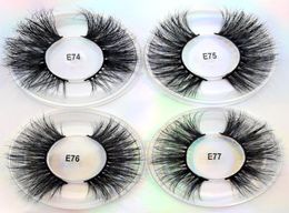 New 3D 25mm Lashes Mink Dramatic Volume Eyelashes Crisscross Fake Eyelashes Cruelty Real M Eyelash Makeup6398420