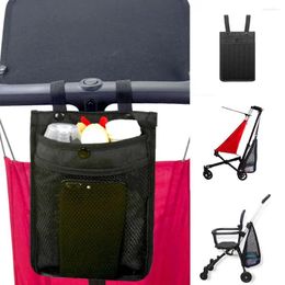 Stroller Parts Mesh Baby Net Pocket Solid Colour Pram Buggy Hanging Carriage Bag Triangle Accessories Organiser