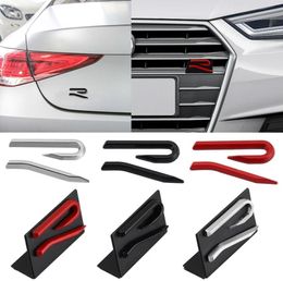 For VW Golf Passat Tiguan Sagitar Touareg Polo Mk2 4 5 6 7 r400 3D New R Line Logo Grille Door Trunk Badge Stickers Auto Parts2234542