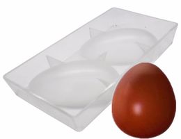 2 Cavities Polycarbonate Easter Eggs Chocolate Mould Ostrich Egg Shape Candy Mould T2007032458051