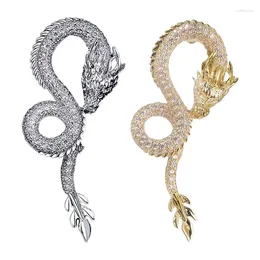 Brooches Unique Dragon Pin Brooch Jewellery Fashionable Badge Adornment For Suits