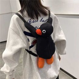 Plush Backpacks Cartoon cute and cute pocket penguin backpack fashionable and Personalised plush doll bag childrens shoulder bag mini shoulder bagL2405