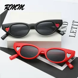 Sunglasses Fashion Women Love Heart Small Frame Female Vintage Lovely Ins Cat Eye Glasses