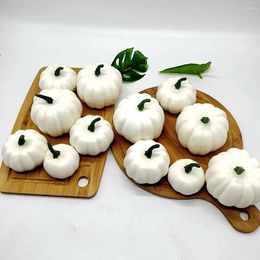 Decorative Flowers Blended Artificial White Pumpkins Realistic Appearance Long-lasting Durability Wide Application