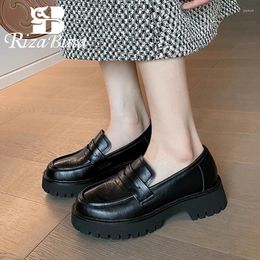 Casual Shoes RIZABINA Arrivals Women Flats Genuine Leather Spring Ins Ladies Fashion For Woman Footwear Size 34-39