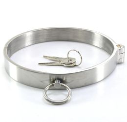 Lockable Stainless Steel Metal Collar Restraints Bondage Slave In Adult Games For Couples Fetish Sex Toys For Women And Men Gay1378656