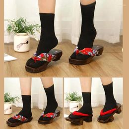 Women Socks 5Pairs Unisex Mid-calf Split Toe Japanese Two Sandal Flip Flop Accessories Men Indoor Black Soft Breathable