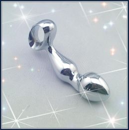 Prostate stimulating wand silver Colour plated male Gspotter metal anal plug metal dildo sex toy adult product4082494
