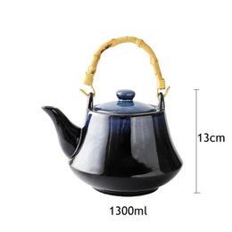 Teaware Sets Blue Cat Eye Design Teapot Chinese Traditional Ceramic Tea Cup Afternoon Tea Drinkware Set Home Decor Teaware
