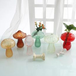 Vases Mushroom Flower Vase Plant Hydroponics Pot Decoration Home For Flowers Room Desktop Decor Office Table