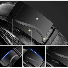 Belts Famous Brand Belt Men Top Quality Genuine Luxury Leather Belts Strap Male Metal Auatic Buckle Plus Size 140 150 160 170cm