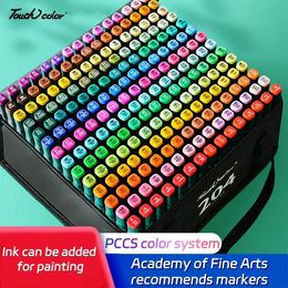 Markers 12/24/36/48/60/80 Color Mark Brush Set Painting Highlights School Art Supplies Korean Artist StudioL2405