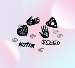 Enamel Pins and Brooches Witch Cursed Ouija We are the Weirdos Mister Black Pin Set Goth pin Goth Punk Backpack Badge Shirt Collar6306449