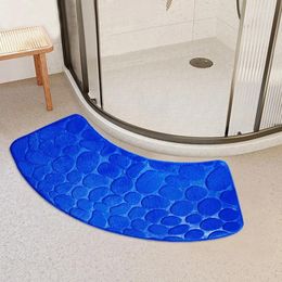 Carpets Semi-Circular Anti-slip Floor Mat Pebble Irregular Carpet Shower Room Household TPR