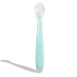 Spoons Baby Soft Silicone Spoon Candy Colour Children Feeding Dishes Safety Feeder Eating Training