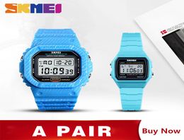 SKMEI Mens Kids Watches Stopwatch Digital Sport Wristwatch Alarm Week Sport Hour Children Men Couple montre homme 1471 1460 Set7706510