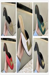 Designer Women Heel Slipper Double G Real Silk Cloth Slippers Sandal Summer Classic Fashion Luxury Metal Belt Buckle Thick Heel 5c3882606