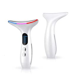 selling microcurrent neck wrinkle remover electric tighten skin galvanic led light lift massager 240430