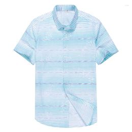 Men's Casual Shirts 2024 Style Summer Short Sleeve Plaid Fashion Men Business Formal Slim Fit Plus Size 38-44